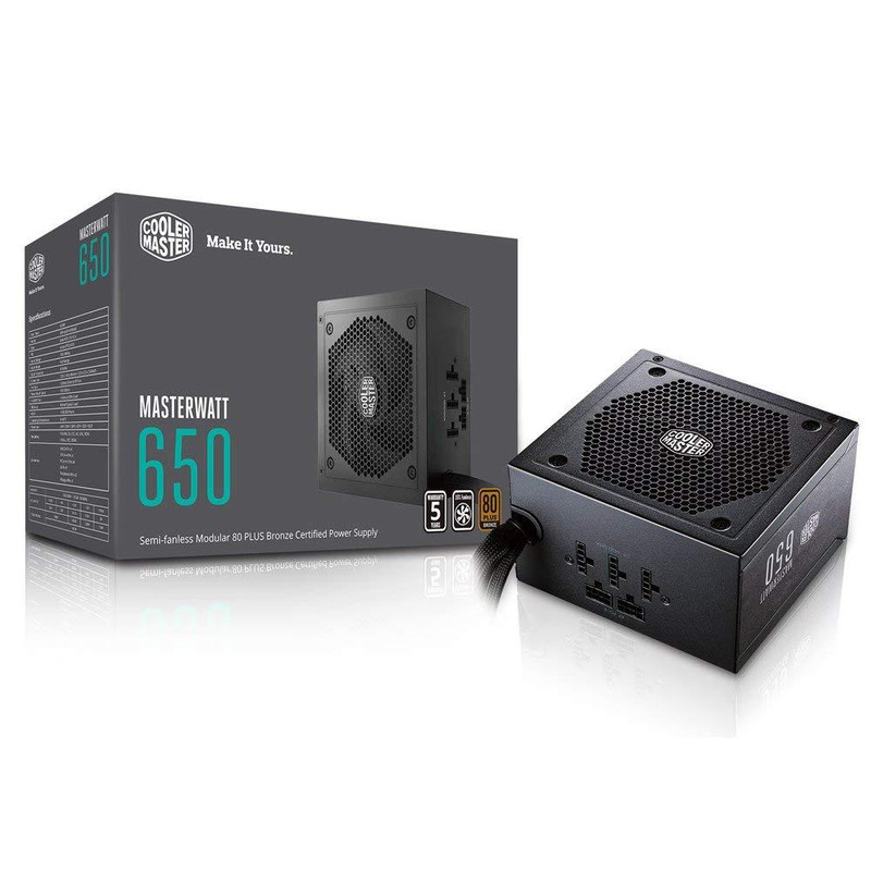 Cooler Master MasterWatt Semi Modular 650W PSU, 80 Plus Bronze - مزود الطاقة